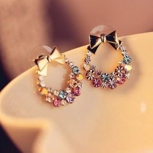 Elegant Crystal Reef Rhinestone Studs (item C)